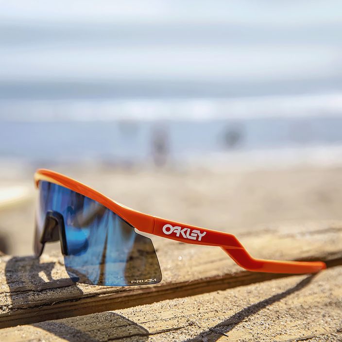Oakley Hydra neon orange/prizm sapphire sunglasses 11