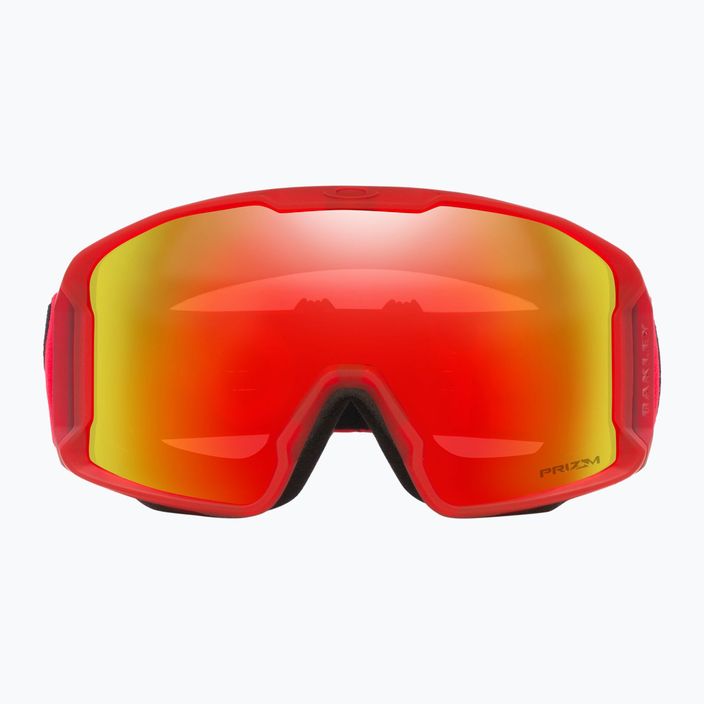 Oakley Line Miner matte b1b redline/prizm torch iridium ski goggles 2