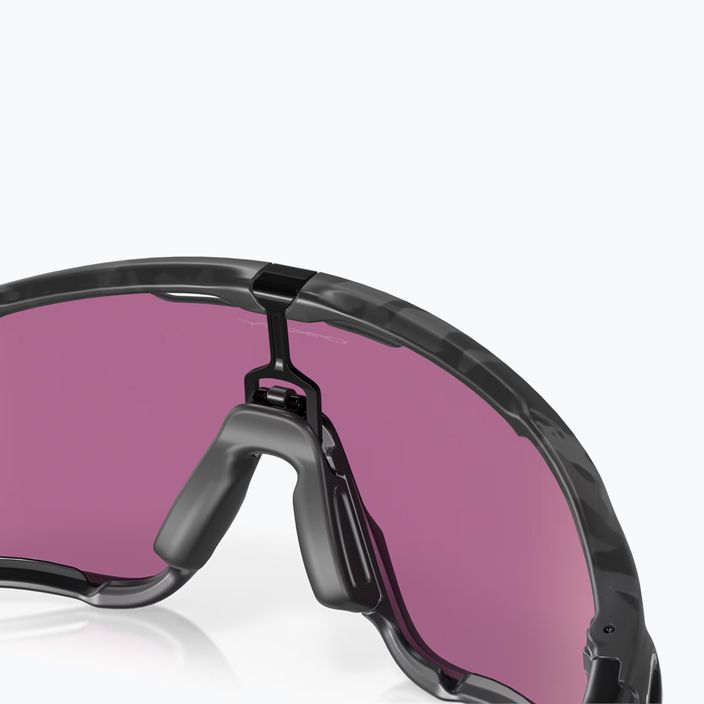 Oakley Jawbreaker matte black camo/prizm road jade sunglasses 7