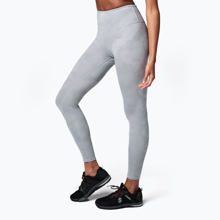 Women's training leggings STRONG ID grey reflective Z1B01245 2