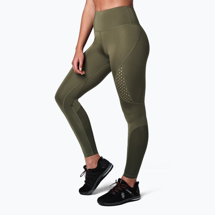 Women's training leggings STRONG ID Performance green Z1B01250 3