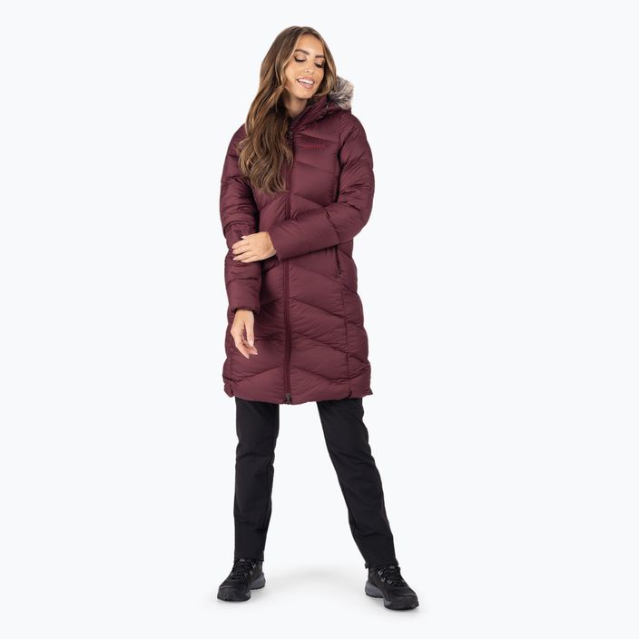 Marmot women's down jacket Montreaux Coat maroon 78090 2