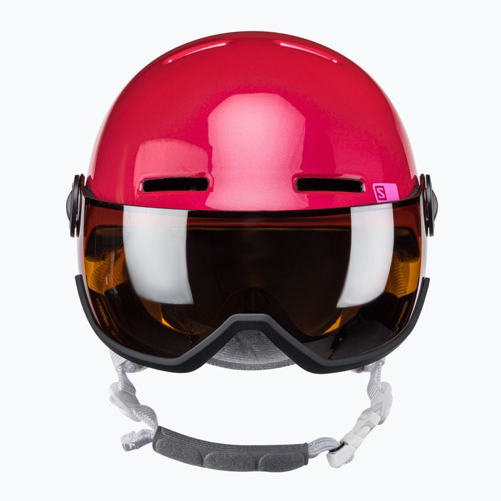 Salomon Grom Visor S2 children's ski helmet pink L39916200 2