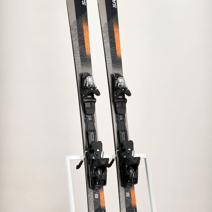 Salomon Stance 84 + M12 GW downhill skis black/neon orange/dove 13