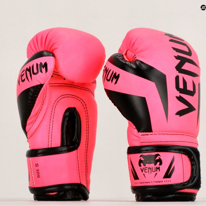 Venum Elite Boxing fluo pink children's boxing gloves 11