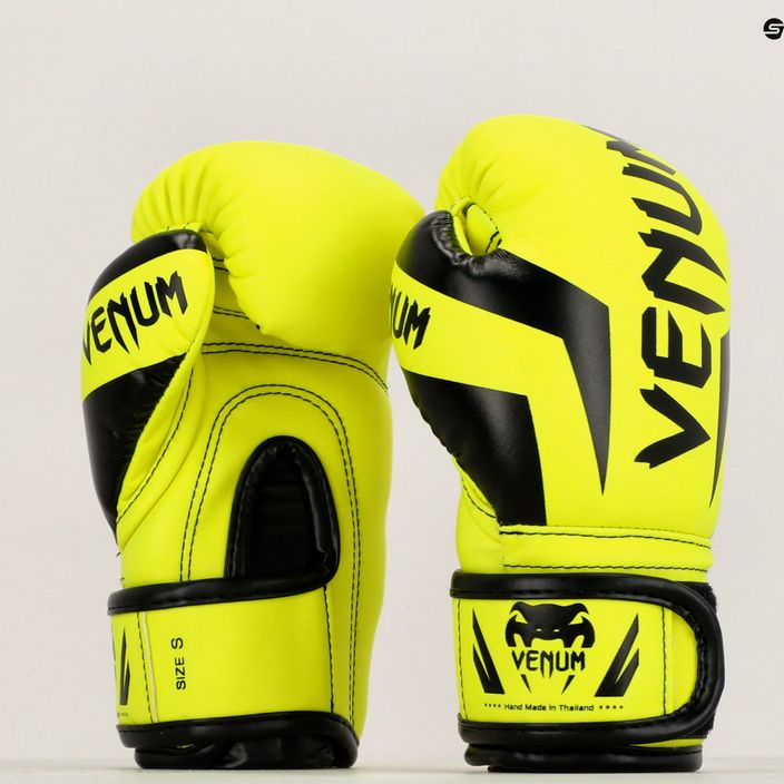 Venum Elite Boxing neo yellow children's boxing gloves 10