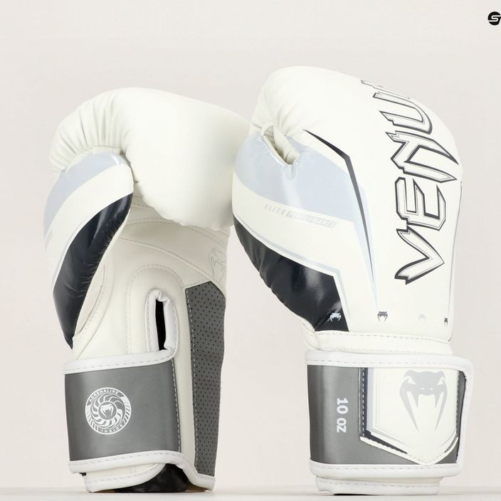Venum Elite Evo grey/white boxing gloves 10
