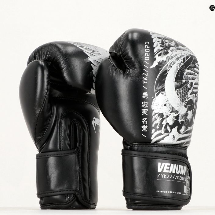 Venum YKZ21 Boxing black/white children's boxing gloves 12