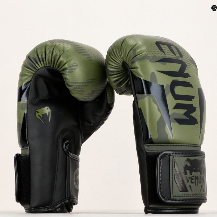 Venum Elite khaki camo boxing gloves 11