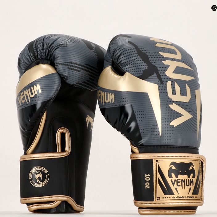 Venum Elite dark camo/gold boxing gloves 11