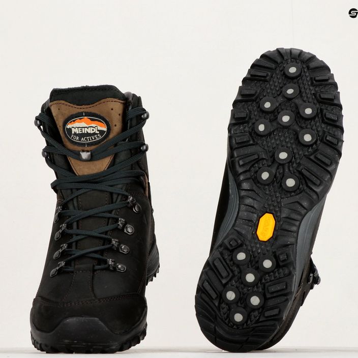 Men's trekking boots Meindl Gastein GTX black/dark brown 8