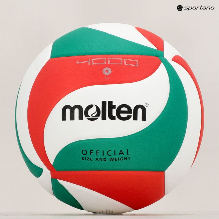 Molten volleyball V4M4000-4 white/green/red size 4 6