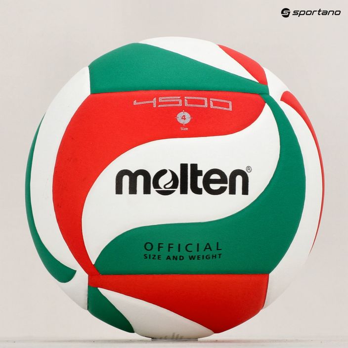 Molten volleyball V4M4500-4 white/green/red size 4 6