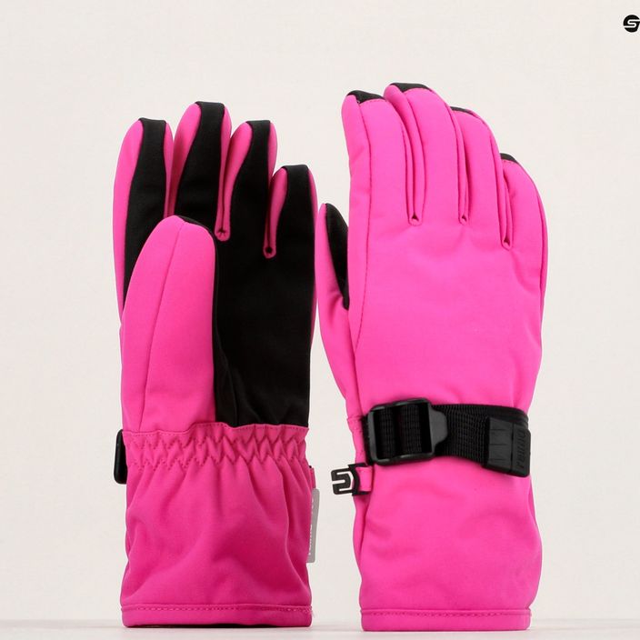 Reima Tartu magenta purple children's ski gloves 11