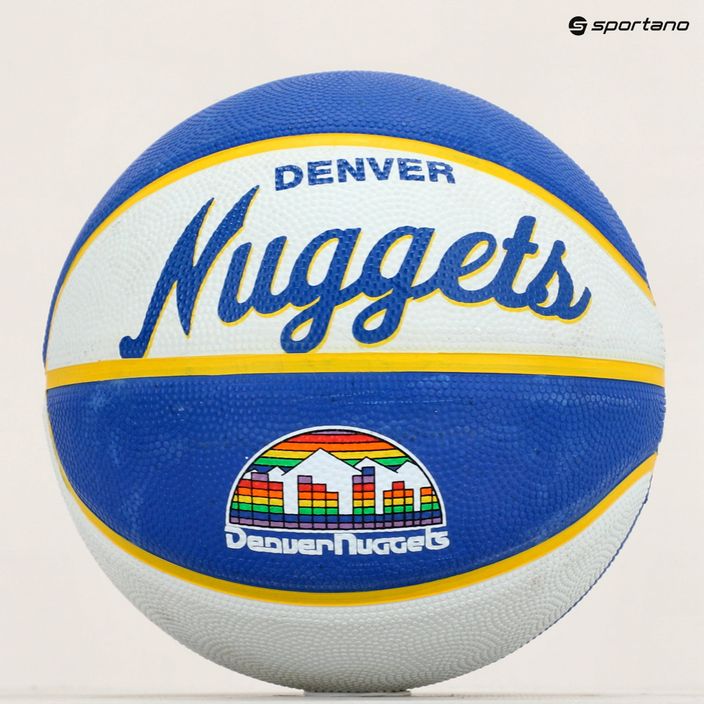 Wilson NBA Team Retro Mini Denver Nuggets basketball WTB3200XBDEN size 3 5