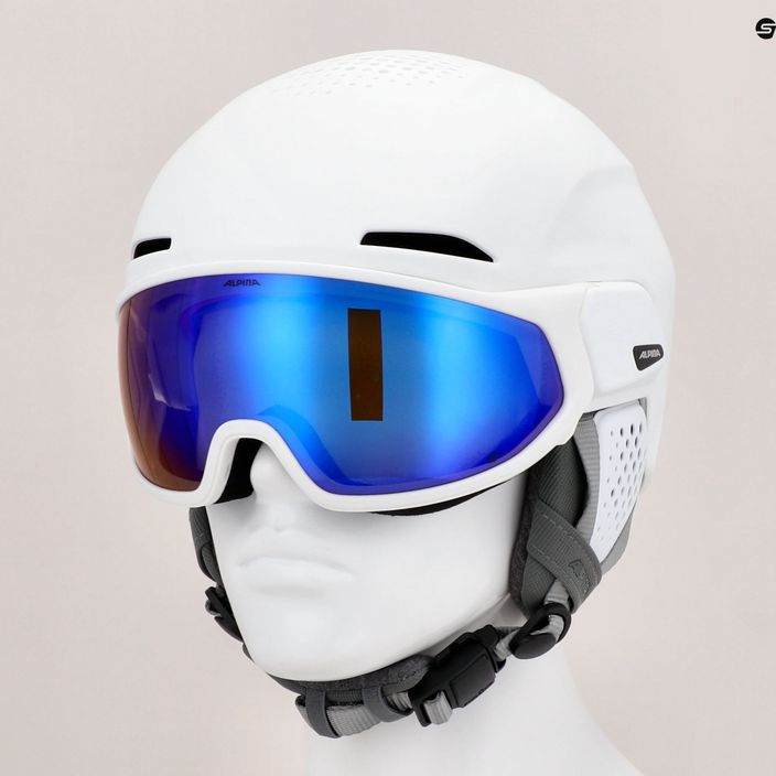 Alpina Alto Q-Lite white matt/blue revo ski helmet 11
