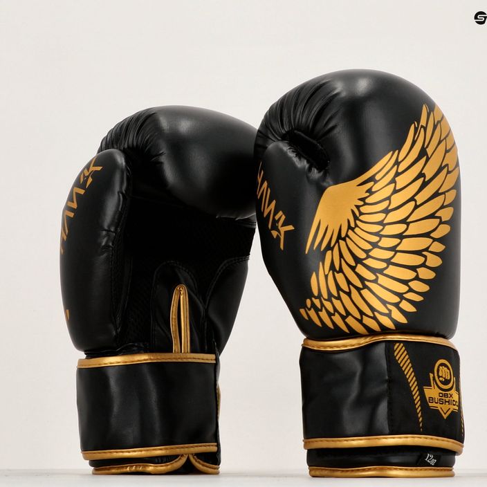 DBX BUSHIDO "HAWK" boxing gloves Active Clima black and gold B-2v17 7