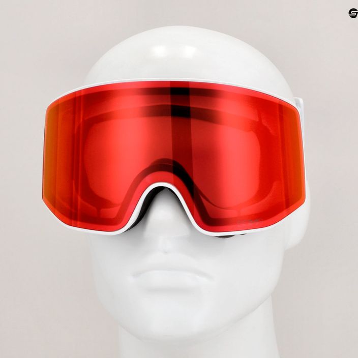 Salomon Sentry Prime Sigma white/poppy red/ice blue ski goggles 7