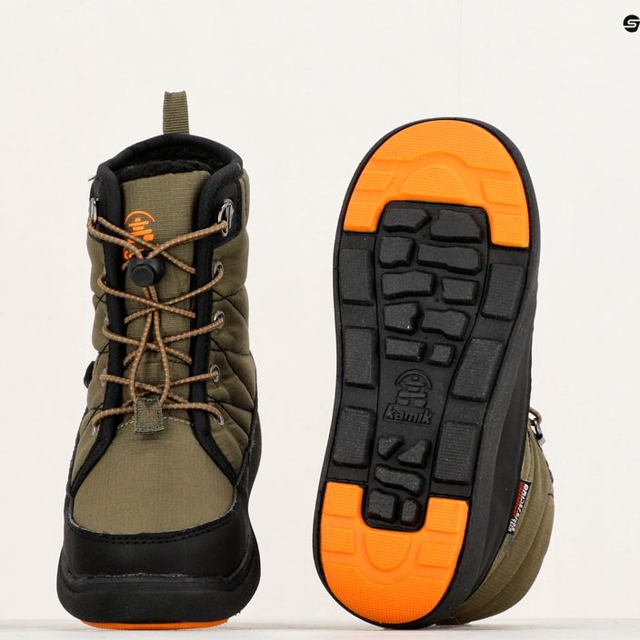 Kamik Luge olive/orange children's trekking boots 10