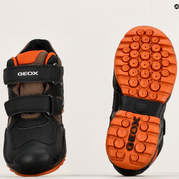 Geox New Savage Abx junior shoes black/dark orange 15