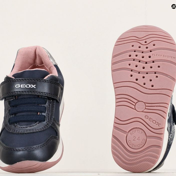 Geox Rishon navy/dark silver children's shoes 15