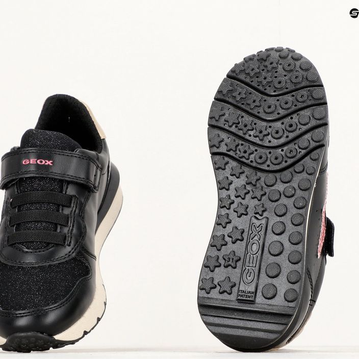 Geox Fastics children's shoes black/dark pink 15