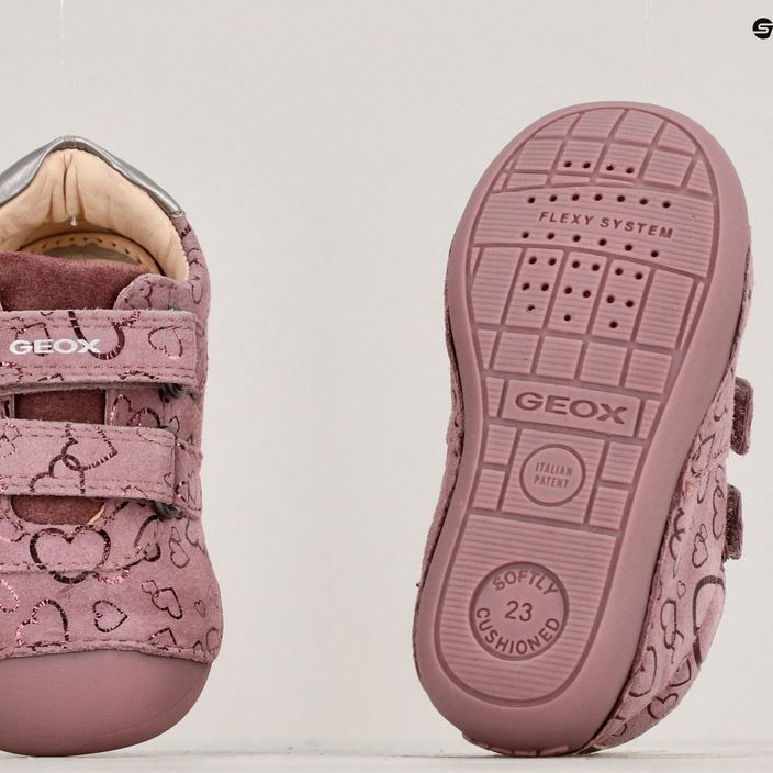 Geox Tutim dark pink/silver children's shoes 15