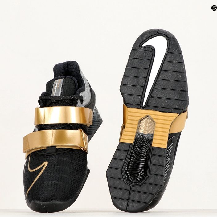 Nike Romaleos 4 black/metallic gold white weightlifting shoe 8