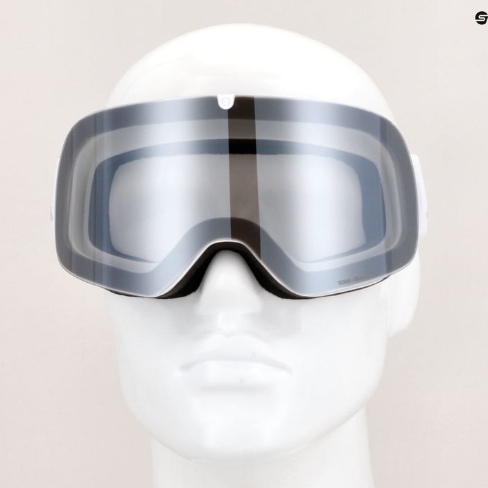 Red Bull SPECT Soar S1 matt white/white/smoke/silver mirror ski goggles 4
