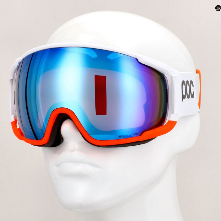 Ski goggles POC Zonula Race hydrogen white/zink orange/partly blue 6