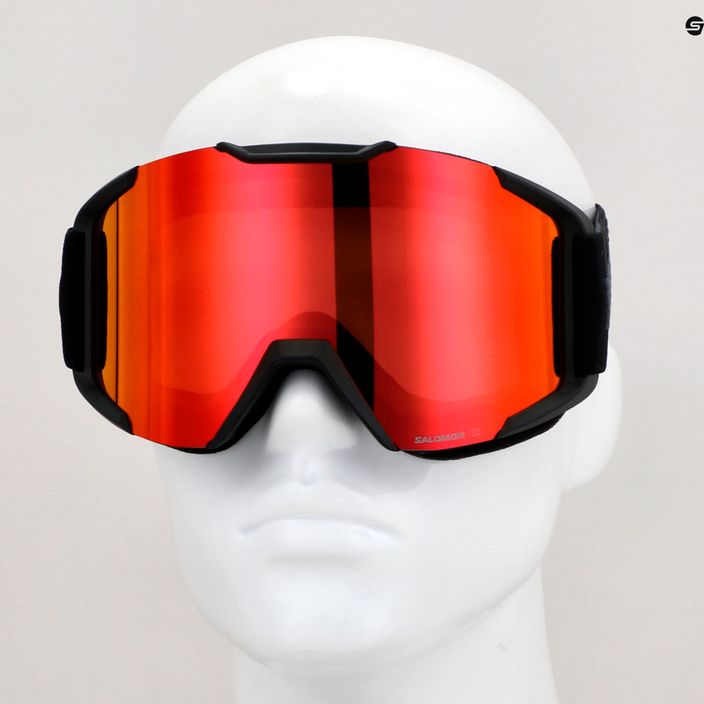 Salomon XV ski goggles black/mid red 3