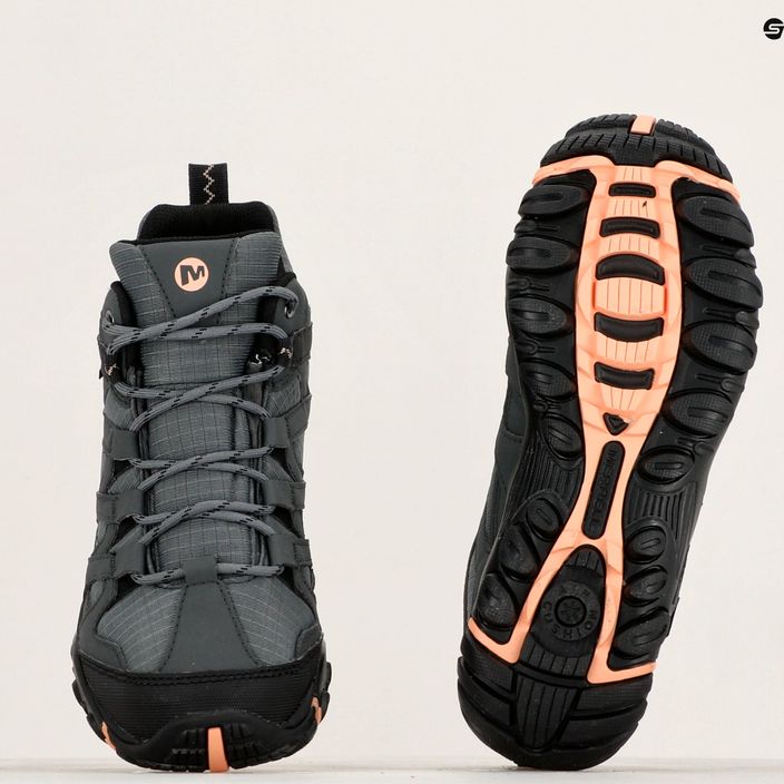 Women's hiking boots Merrell Claypool Sport Mid GTX grey/peach 8