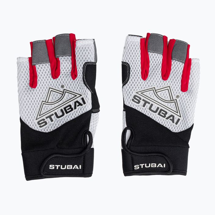 STUBAI climbing gloves Eternal 3/4 Finger white and red 950072 3