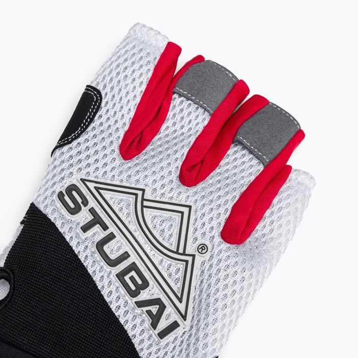STUBAI climbing gloves Eternal 3/4 Finger white and red 950072 4