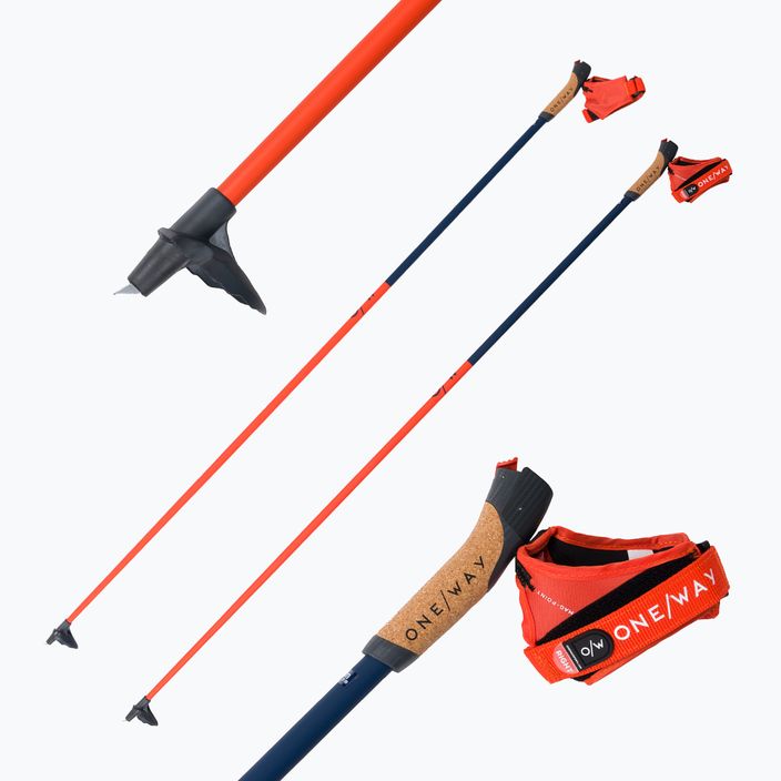 One Way Diamond 1 Mag orange and blue cross-country ski poles OZ43021 6