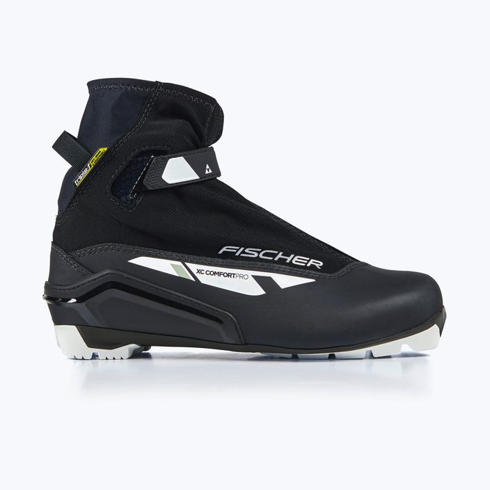 Fischer XC Comfort Pro black/white/yellow cross-country ski boots 8