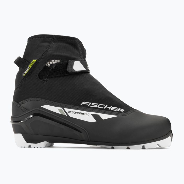 Fischer XC Comfort Pro black/white/yellow cross-country ski boots 2