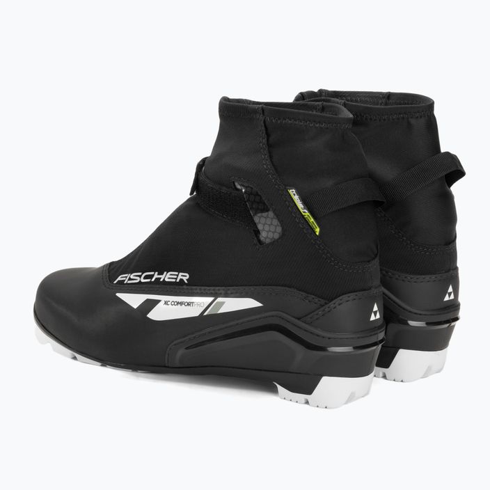 Fischer XC Comfort Pro black/white/yellow cross-country ski boots 3
