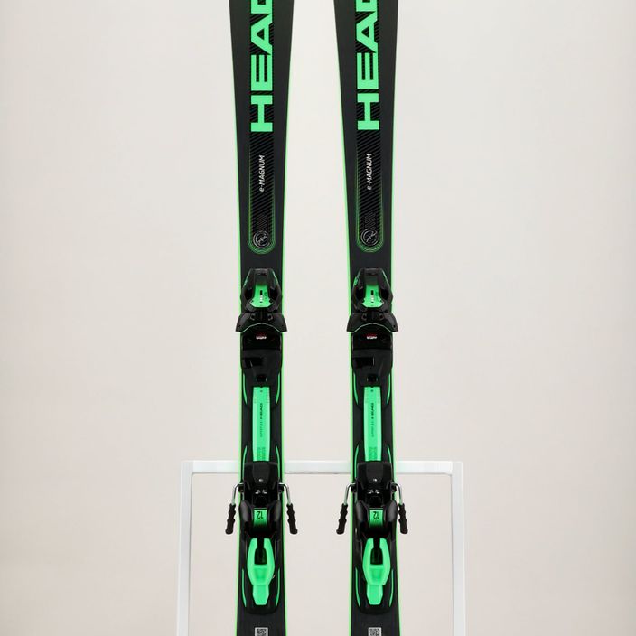 HEAD Supershape e-Magnum SW SF-PR + PRD 12 black/neon green downhill skis 7