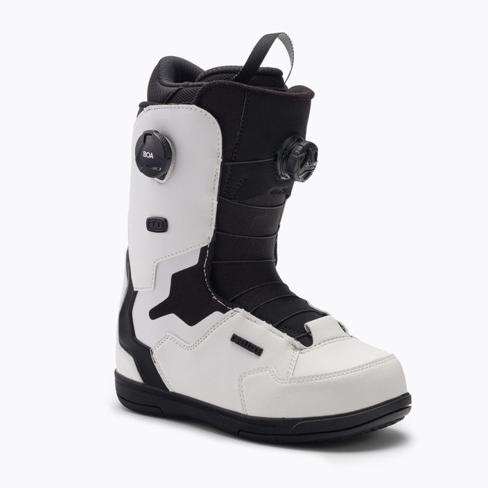 Men's snowboard boots DEELUXE Id Dual Boa white and black 572115-1000
