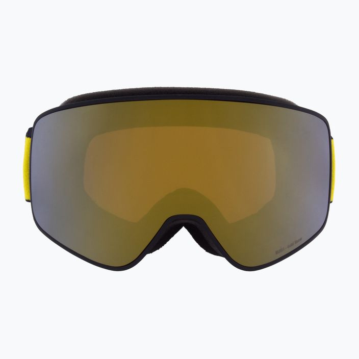 Red Bull SPECT Rush matt black/black/orange/gold mirror ski goggles 2