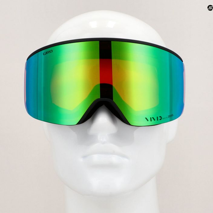 Giro Axis black wordmark/emerald/infrared ski goggles 11