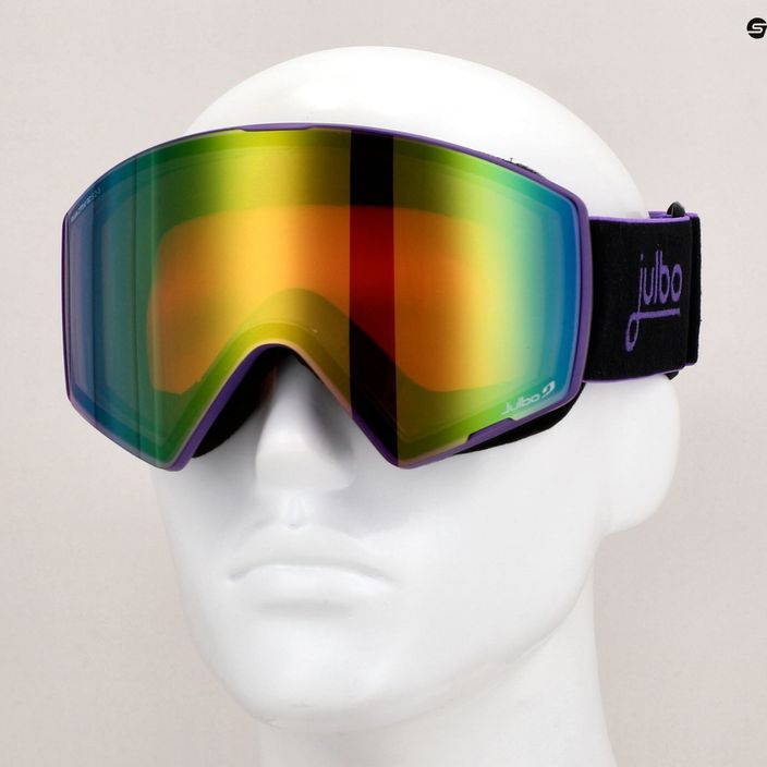 Julbo Razor Edge Reactiv Glare Control ski goggles purple/black/flash green 10