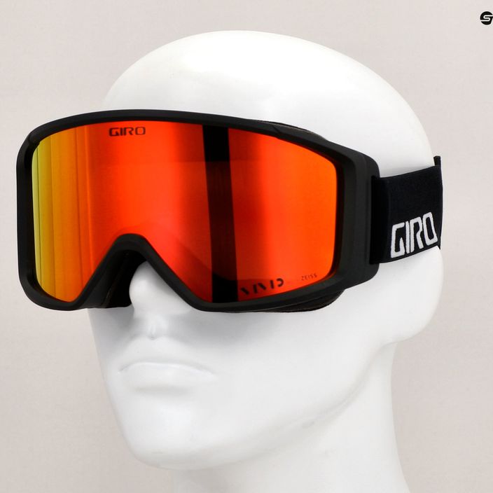 Giro Index 2.0 black wordmark/vivid ember ski goggles 7