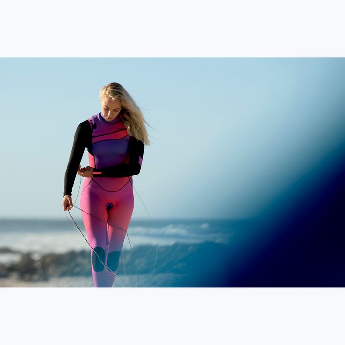 Women's ION Amaze Core 4/3 Front Zip pink gradient wetsuit 5