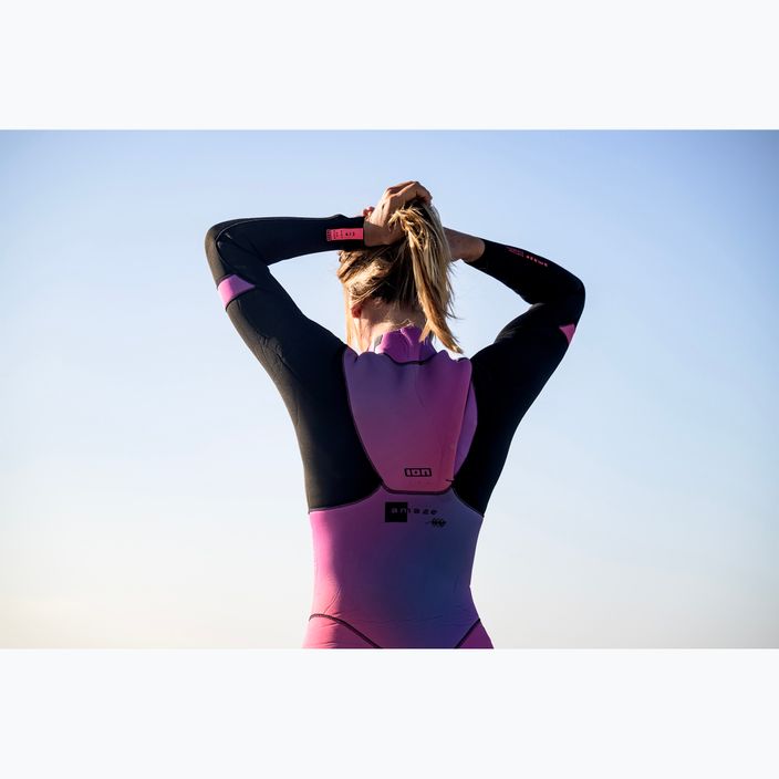 Women's ION Amaze Core 4/3 Front Zip pink gradient wetsuit 9