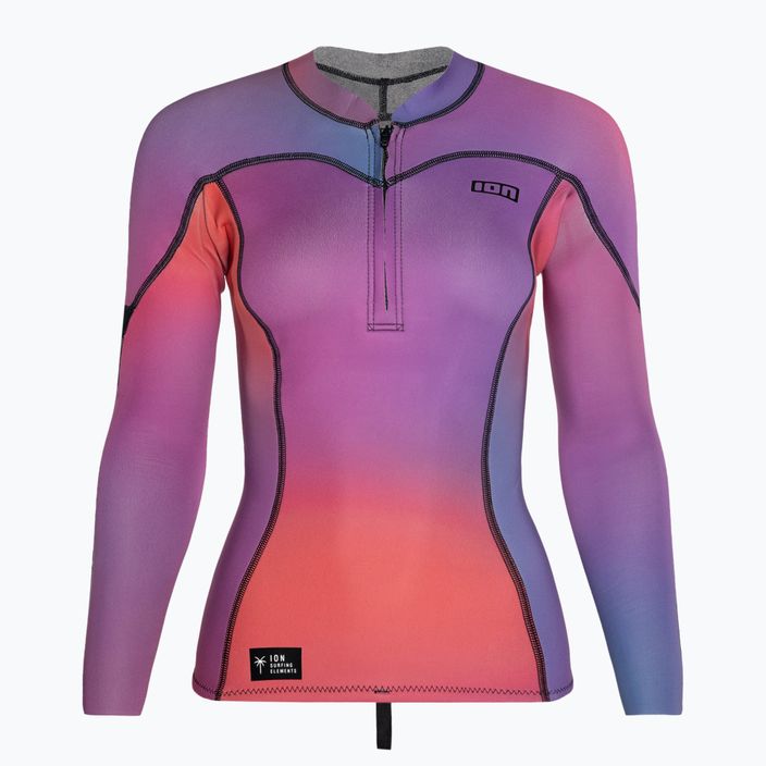 Women's swim shirt ION Neo Zip Top 1.5 purple/pink 48233-4222