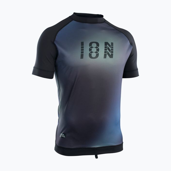 Men's ION Lycra Maze swim shirt black and navy blue 48232-4231