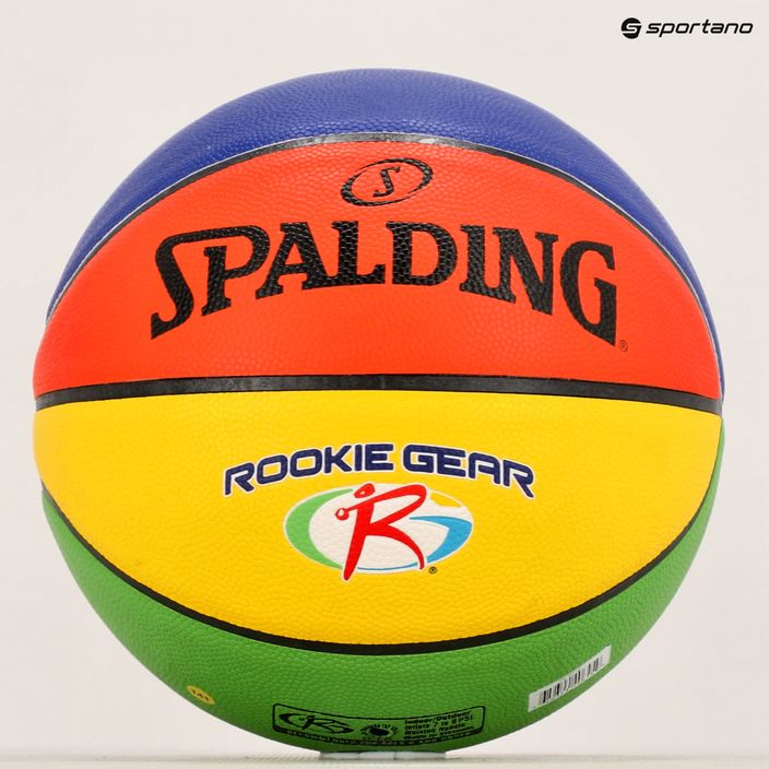 Spalding Rookie Gear Leather multicolor basketball size 5 5