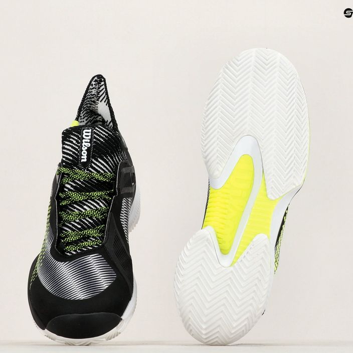 Men's tennis shoes Wilson Kaos Rapide STF Clay white/black/safety yellow 9